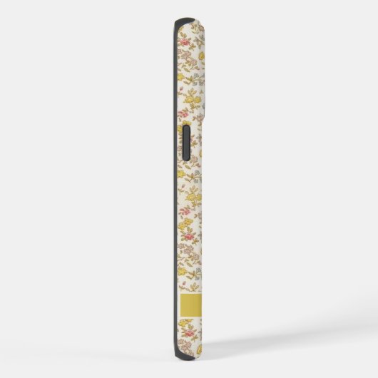カスタマイズ可能なベージュタンフローラ黄色の花 iPhoneケース (右側面)