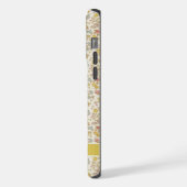 カスタマイズ可能なベージュタンフローラ黄色の花 iPhoneケース (左側面)