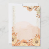 カスタマイズ可能なベージュ&ピンクデザインとボタニカルAc シーズンカード (裏面)