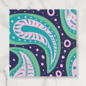 カスタマイズ可能なペイズリーメッセージカード フェイバータグ (裏面)