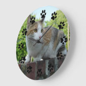 カスタマイズ可能なペットの壁時計 ラージ壁時計 (傾斜)