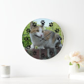 カスタマイズ可能なペットの壁時計 ラージ壁時計 (ホーム)