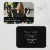 カスタマイズ可能なペットシッターの写真連絡、サービス 名刺 (正面/裏面)