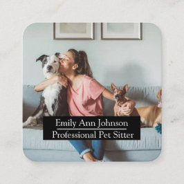 カスタマイズ可能なペットシッターの名刺 スクエア名刺