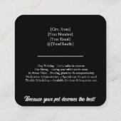 カスタマイズ可能なペットシッターの名刺 スクエア名刺 (裏面)