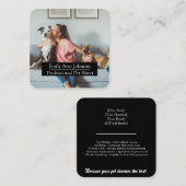 カスタマイズ可能なペットシッターの名刺 スクエア名刺 (正面/裏面)