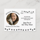 カスタマイズ可能なペットシッターの名刺 名刺 (正面)