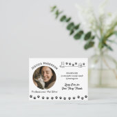 カスタマイズ可能なペットシッターの名刺 名刺 (スタンド正面)