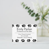 カスタマイズ可能なペットシッターの名刺 名刺 (スタンド正面)
