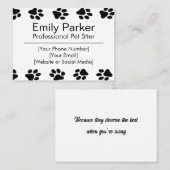 カスタマイズ可能なペットシッターの名刺 名刺 (正面/裏面)