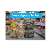 カスタマイズ可能なペットショップの名刺