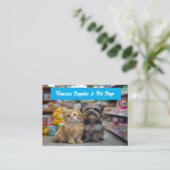 カスタマイズ可能なペットショップの名刺 名刺 (スタンド正面)