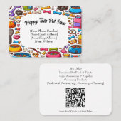 カスタマイズ可能なペットショップ名刺よくはしゃぐデザイン 名刺 (正面/裏面)