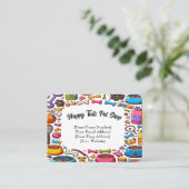 カスタマイズ可能なペットショップ名刺よくはしゃぐデザイン 名刺 (スタンド正面)