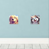 カスタマイズ可能なペットポートレート – ペットをアップロード (ウッドフロア)