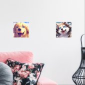 カスタマイズ可能なペットポートレート – ペットをアップロード (リビング)