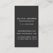 カスタマイズ可能なペット写真の名刺 名刺 (裏面)