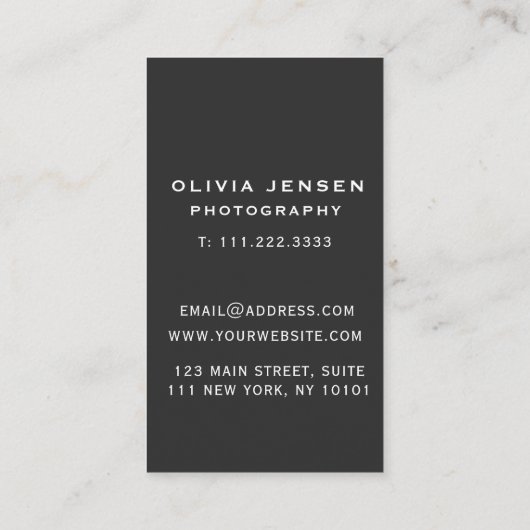 カスタマイズ可能なペット写真の名刺 名刺 (裏面)