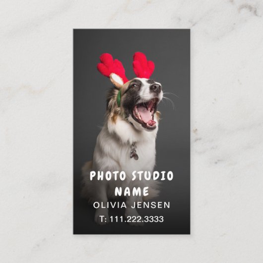 カスタマイズ可能なペット写真の名刺 名刺 (正面)