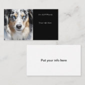 カスタマイズ可能なペット写真撮影の名刺 名刺 (正面/裏面)