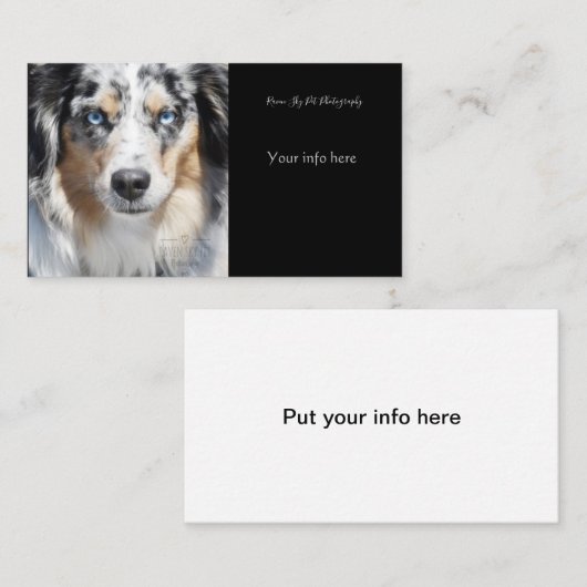 カスタマイズ可能なペット写真撮影の名刺 名刺 (正面/裏面)