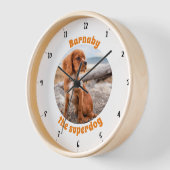 カスタマイズ可能なペット名写真大時計 壁時計 (傾斜)