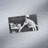 カスタマイズ可能なペット犬猫座り名刺 マグネット名刺 (インサイチュ)