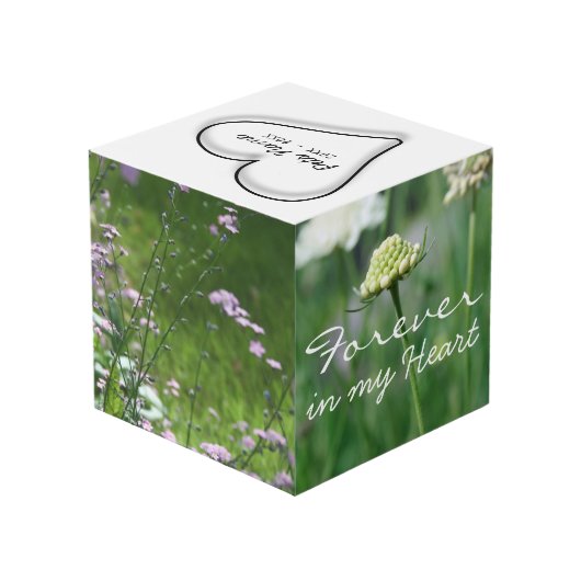 カスタマイズ可能なペット記念の写真の立方体は詩を加えます フォトキューブ (裏面アングル)