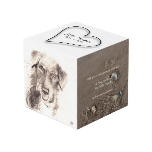 カスタマイズ可能なペット記念の写真の立方体は詩を加えます フォトキューブ