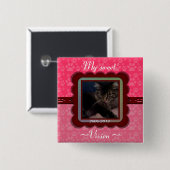 カスタマイズ可能なペット記念碑 缶バッジ (正面&裏面)