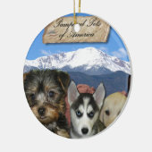 カスタマイズ可能なペット セラミックオーナメント (左)