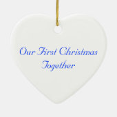 カスタマイズ可能なペンギンカップルのクリスマス装飾 セラミックオーナメント (裏面)