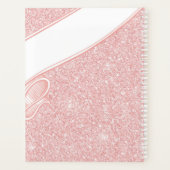 カスタマイズ可能なページプランナー-バラ金ゴールドグリッター プランナー手帳 (裏面)