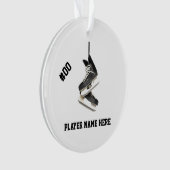 カスタマイズ可能なホッケーのスケートのオーナメント オーナメント (正面)