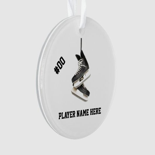 カスタマイズ可能なホッケーのスケートのオーナメント オーナメント (正面)