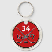 カスタマイズ可能なホッケーキーホルダーの色、文字 キーホルダー (裏面)