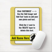 カスタマイズ可能なホッケーゲーリーカードマウスマット マウスパッド (マウス)