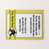 カスタマイズ可能なホッケーゴアリーカードジグソー ジグソーパズル (横)