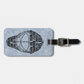 カスタマイズ可能なホッケーゴアリーマスクラゲッジタグ ラゲッジタグ (正面横)