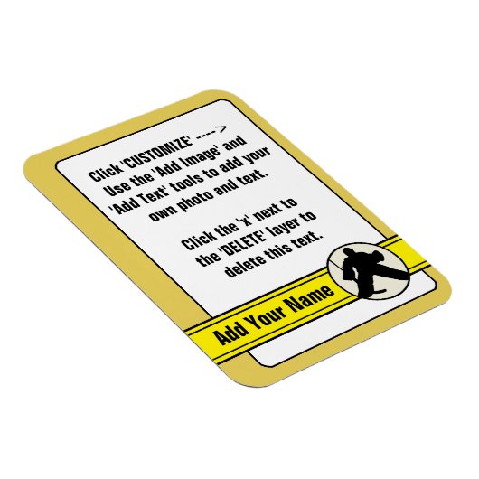 カスタマイズ可能なホッケーゴアリー取引カードマグネット マグネット (右側)