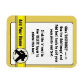 カスタマイズ可能なホッケーゴアリー取引カードマグネット マグネット (横)