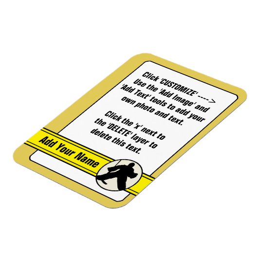 カスタマイズ可能なホッケーゴアリー取引カードマグネット マグネット (左側)