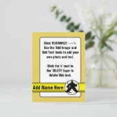 カスタマイズ可能なホッケーゴアリー取引カード ポストカード (スタンド正面)