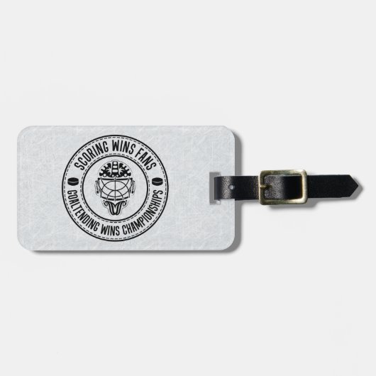 カスタマイズ可能なホッケーゴリーデザインラゲッジタグ ラゲッジタグ (正面横)