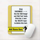 カスタマイズ可能なホッケートレーディングカードテンプレートマウスマット マウスパッド (マウス)