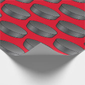 カスタマイズ可能なホッケーパック ラッピングペーパー (角)