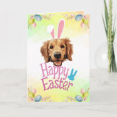カスタマイズ可能なホッピーのゴルディイースター カード (正面)