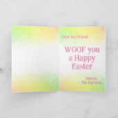 カスタマイズ可能なホッピーのゴルディイースター カード (内部)