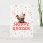 カスタマイズ可能なホッピーのフレンチイースター カード (正面)