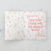 カスタマイズ可能なホッピーのフレンチイースター カード (内部)